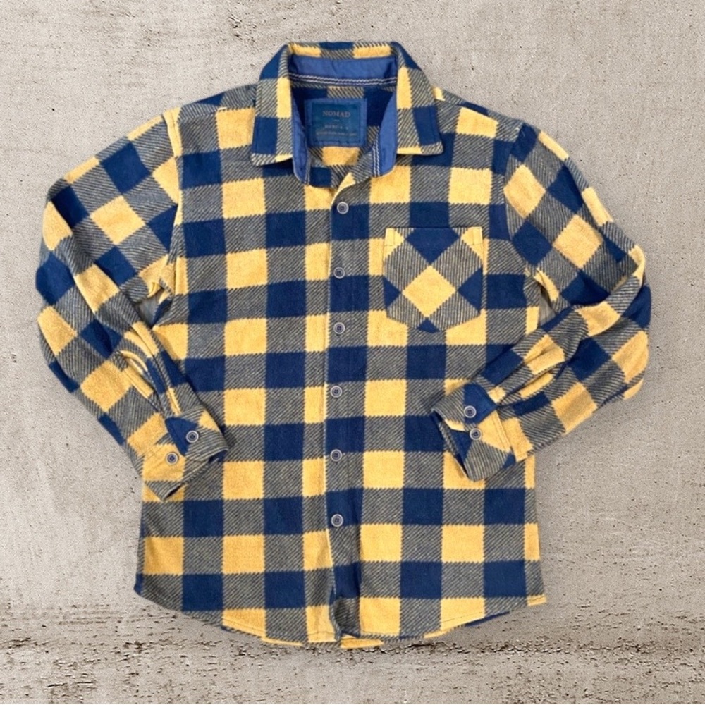 Nomad kids plaid button down shirt Size 8
